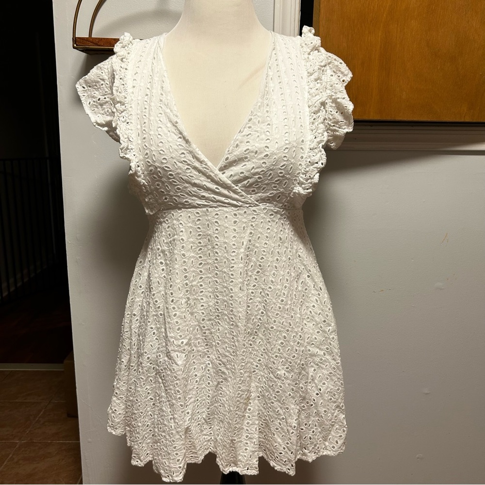 White Lace Dress Size L